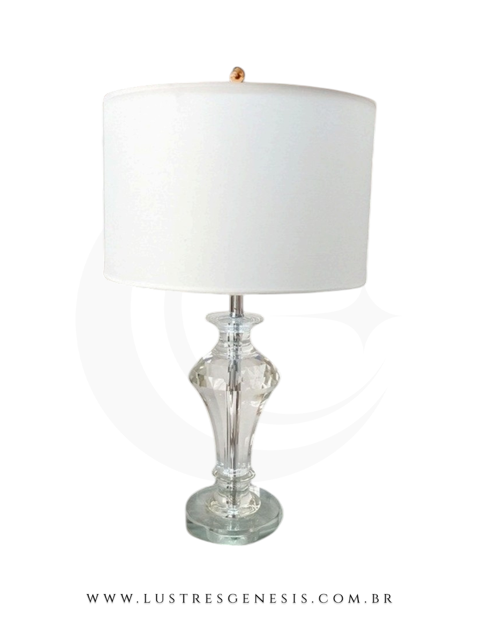 Abajur com Cúpula Dover Cristal